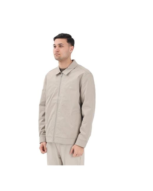 Calvin Klein Jassen ,Grijs ,Denim Windbreaker in het Gray voor heren