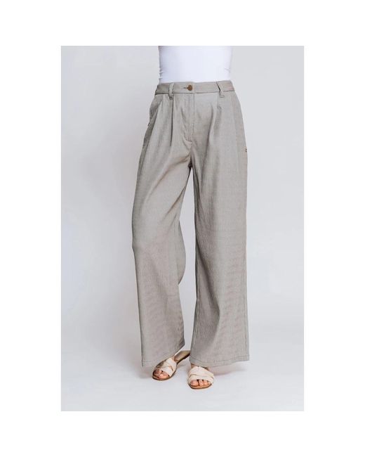 Trousers > wide trousers Zhrill en coloris Gray