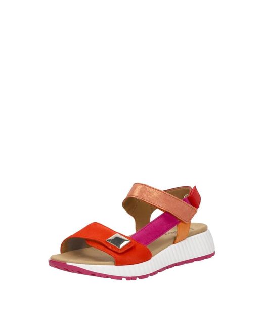 Gabor Schoenen ,Veelkleurig ,Sandalen Plat in het Red