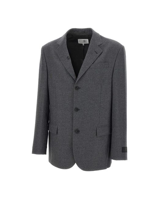 MM6 by Maison Margiela Gray Blazers for men
