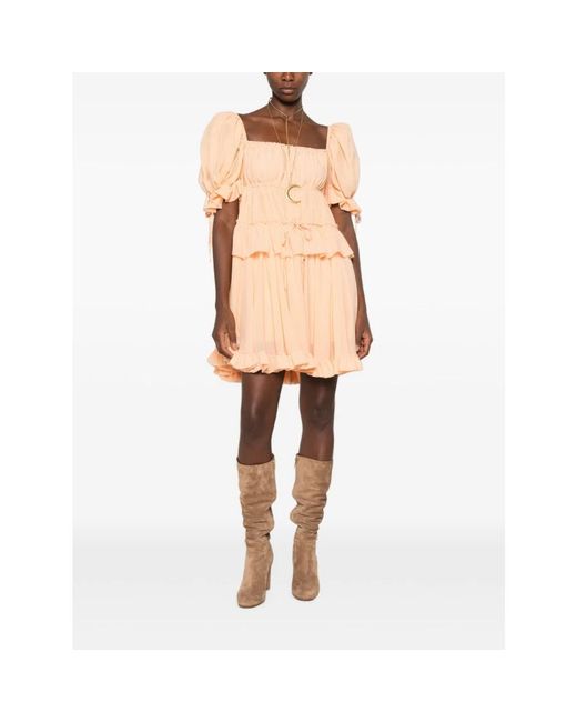 Chloé Natural Short Dresses