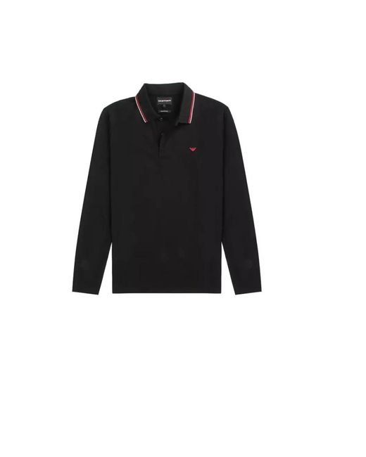Emporio Armani Black Polo Shirts for men