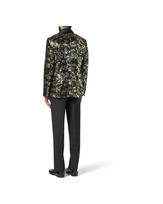 Billionaire Jassen ,Geel ,Satijn Statement Blazer in het Black voor heren