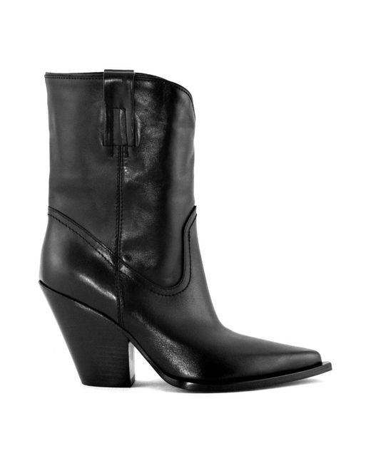 Elena Iachi Black Cowboy Boots
