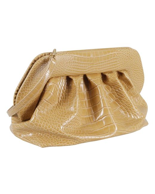 THEMOIRÈ Metallic Schultertasche Mit Krokodilmuster