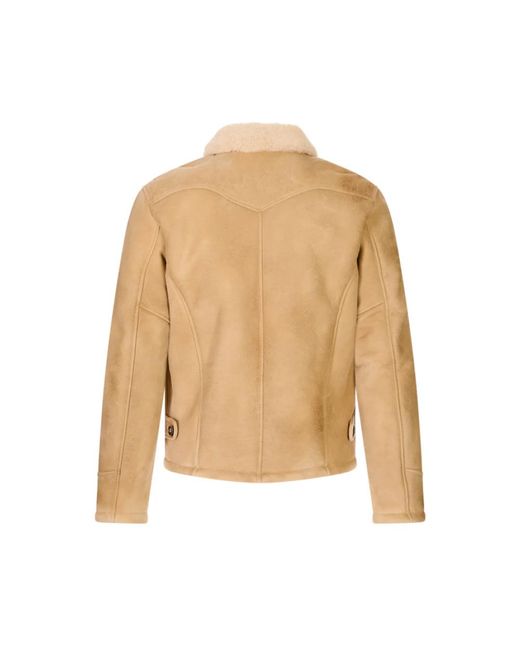 Stewart Natural Faux Fur & Shearling Jackets for men