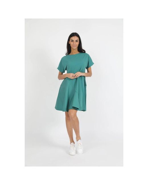 Alpha Studio Kleedjes ,Groen ,Elegante Jurk in het Blue