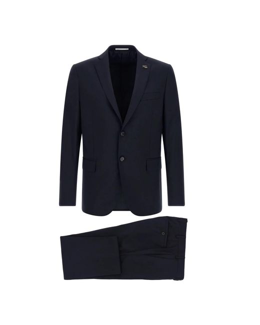 Pal Zileri Blue Single Breasted Suits for men