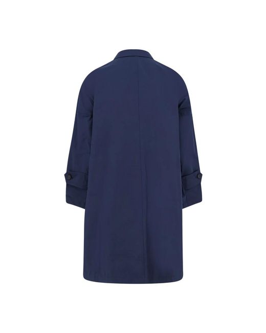 Hevò Blue Single-Breasted Coats