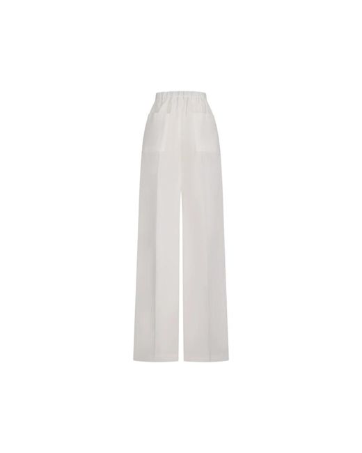 Fendi White Wide Trousers