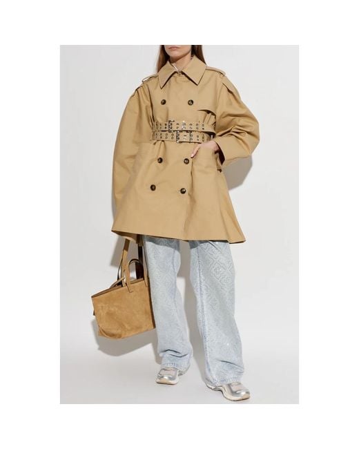 Ganni Natural Trench Coats