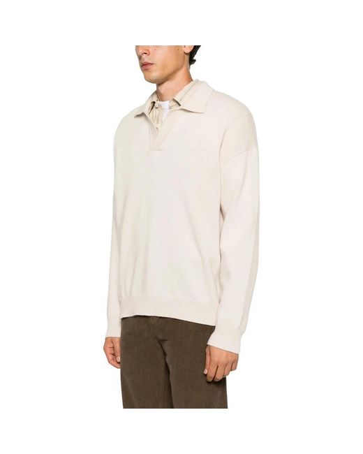 Roberto Collina White V-Neck Knitwear for men
