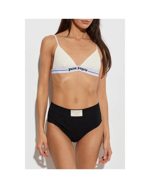 Palm Angels Logo Bralette in het White