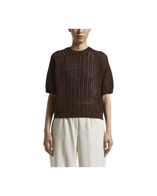Round-Neck Knitwear Peserico en coloris Black