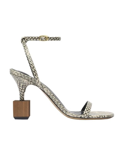 Jacquemus High Heel Sandals in het Metallic