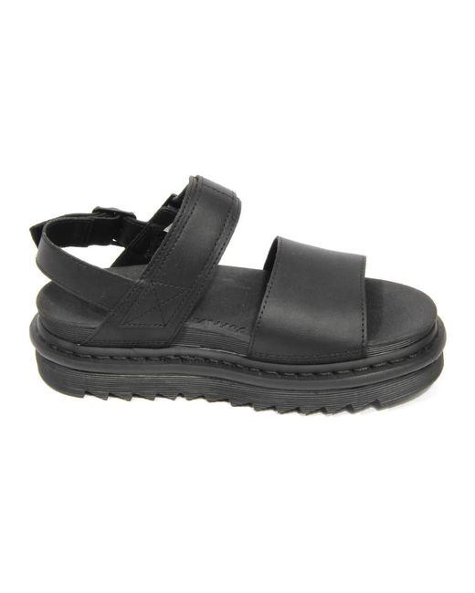 Flat Sandals di Dr. Martens in Black