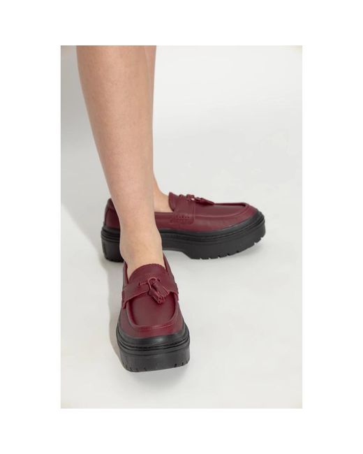 Converse Red Loafers