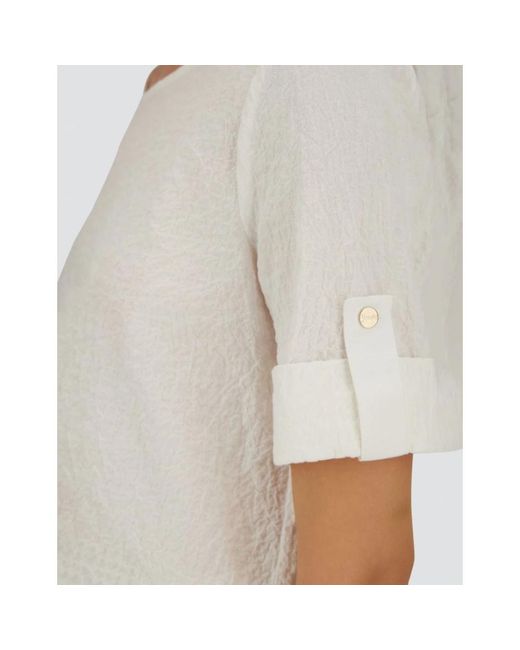 Herno Tops ,Wit ,T-Shirt Met Boothals in het White