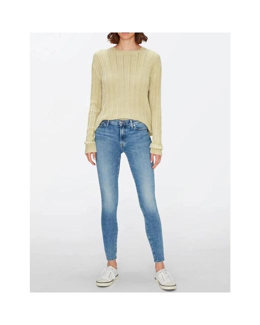 7 For All Mankind Blue Skinny Fit Jeans