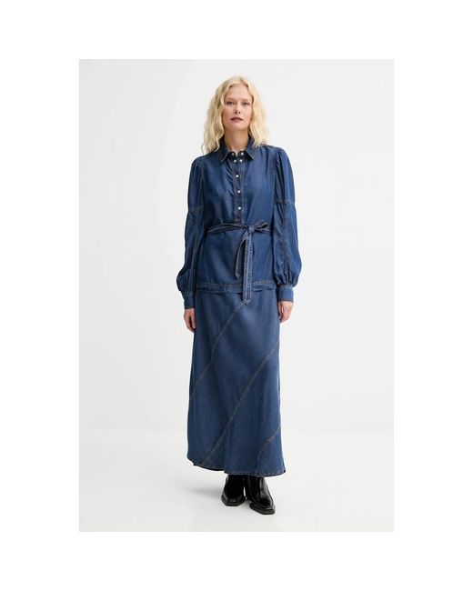 Munthe Maxi Rok in het Blue