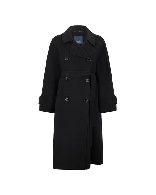Max Mara Black Double-Breasted Coats