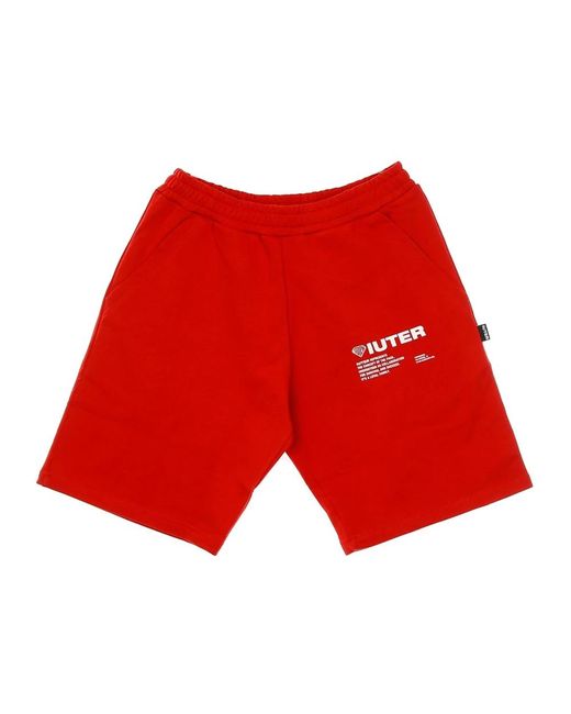 Iuter Red Casual Shorts for men