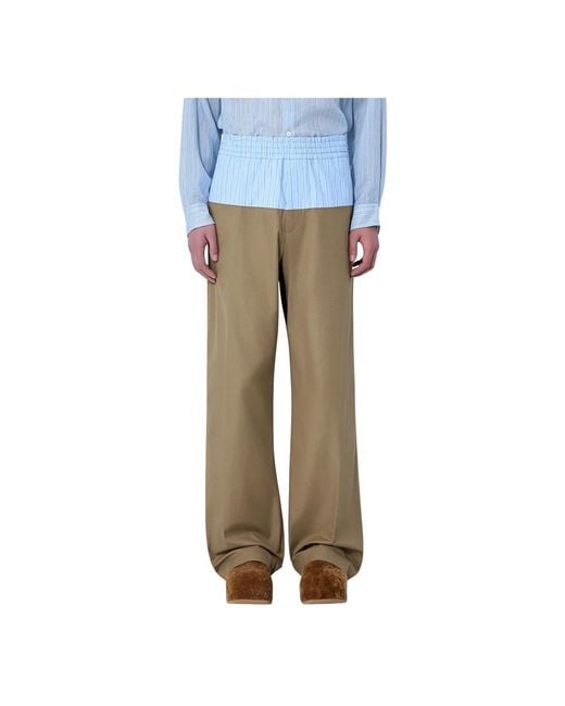 Dries Van Noten Gray Wide Trousers for men