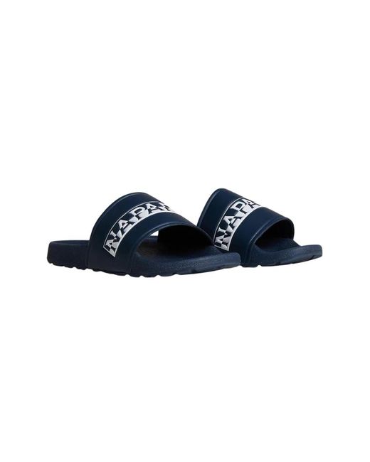 Napapijri Blue Sliders for men