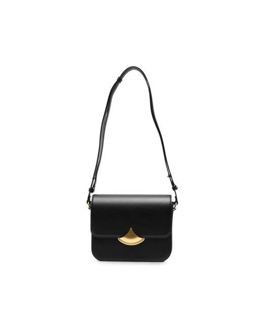 Sessun Black Tone Hardware Shoulder Bag