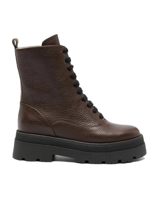 Fabiana Filippi Brown Lace-Up Boots
