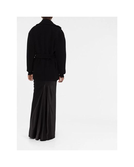 Saint Laurent Black Belted Coats