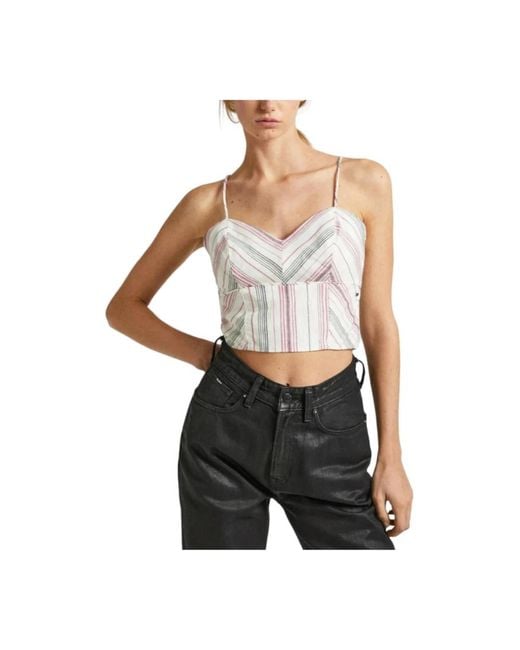 Pepe Jeans Black Sleeveless Tops