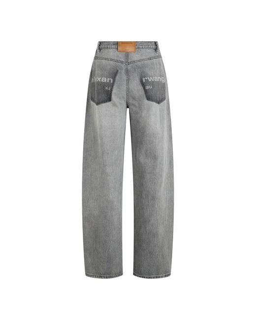 Alexander Wang Gray Wide Jeans