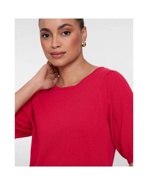 Geisha Pullover Korte Mouw in het Red