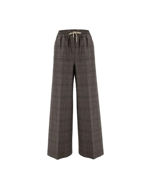 Panicale Gray Wide Trousers