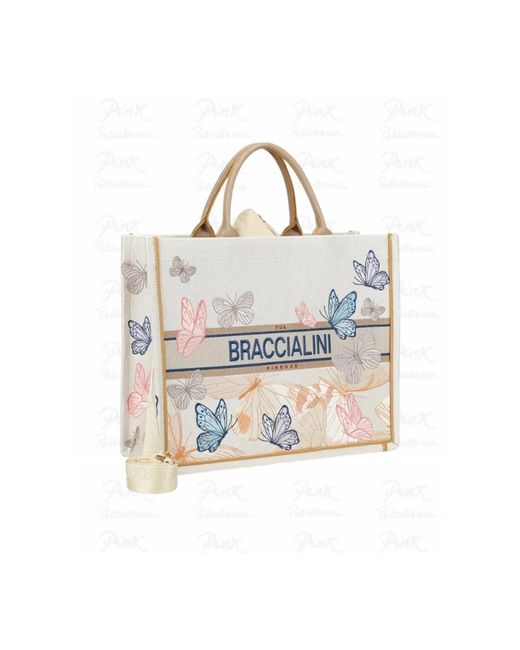 Braccialini White Shopping Bags