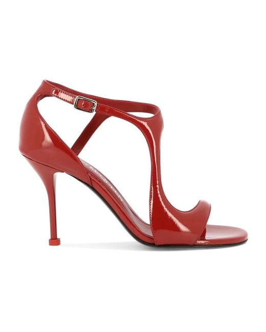 High heel sandals Alexander McQueen de color Red