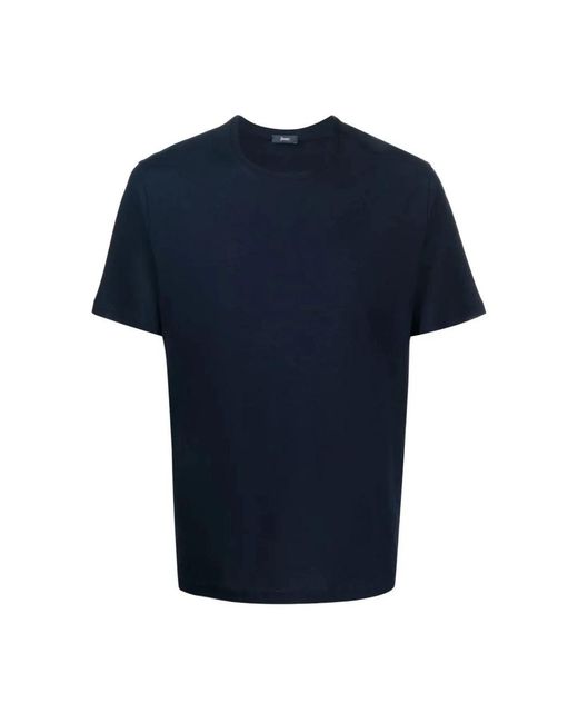 Herno Tops ,Blauw ,Katoen Casual T-Shirt in het Blue voor heren