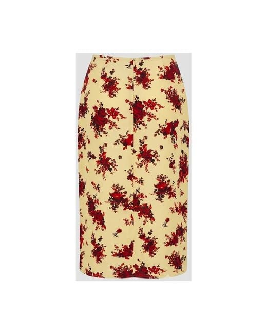 Jil Sander Orange Midi Skirts