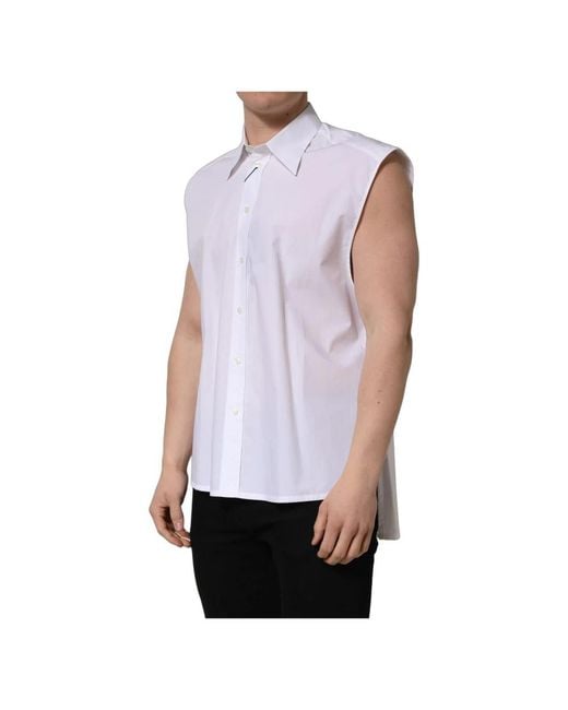 Dolce & Gabbana Purple Short Sleeve Shirts for men
