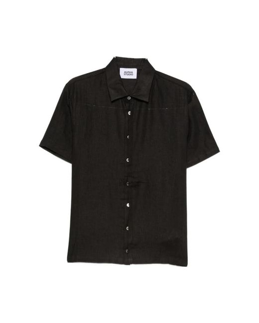 Alpha Studio M/M Kurzarmhemd in Black für Herren