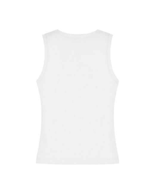 Balmain White Sleeveless Tops