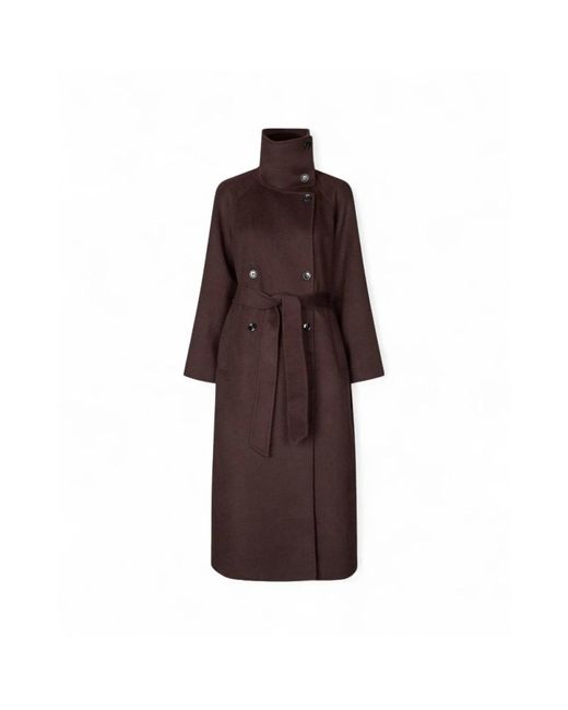 Double-Breasted Coats Samsøe & Samsøe de color Brown