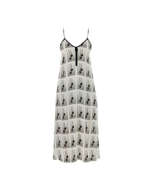 Palm Angels Gray Midi Dresses