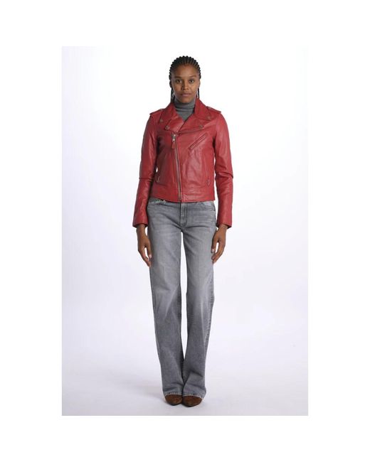 Schott Nyc Red Leather Jackets