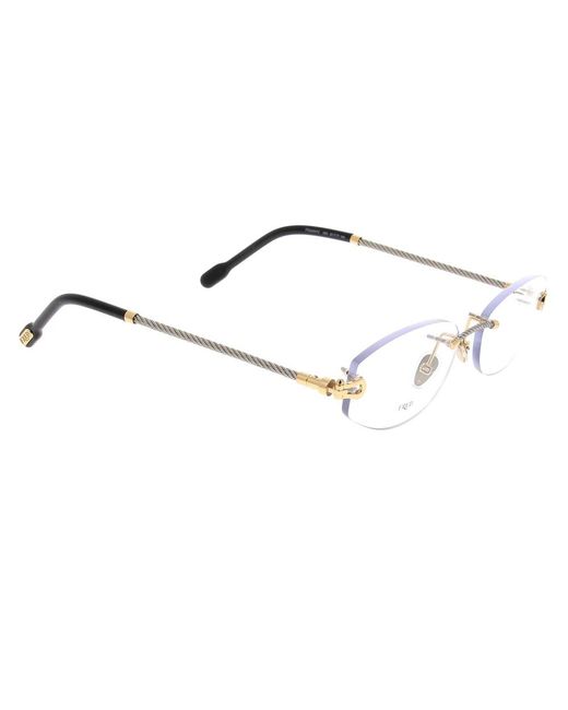 Fred Accessoires ,Geel ,Optical Frame in het Metallic