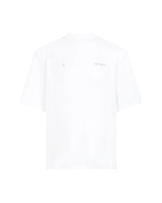 Camiseta de algodón blanca con hombros acolchados The Attico de color White