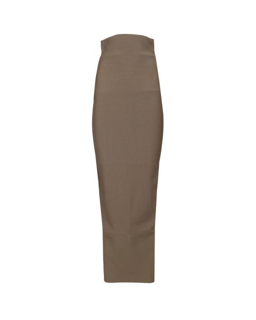 Rick Owens Natural Maxi Skirts