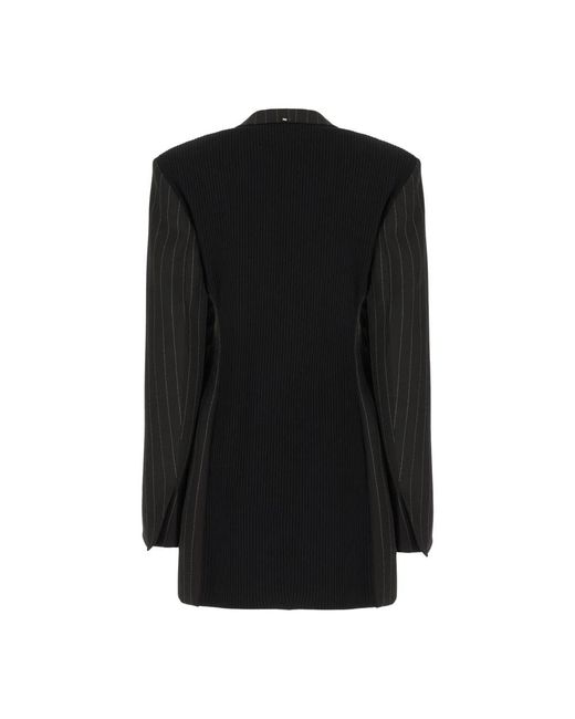Sportmax Jassen ,Zwart ,Leer Calate 002 in het Black