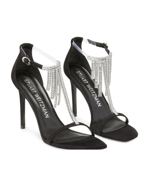 Stuart Weitzman Black High Heel Sandals